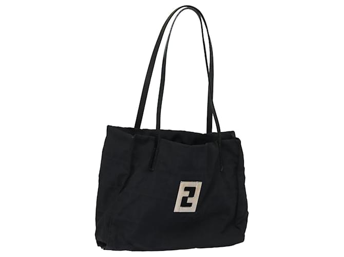 FENDI Zucca Canvas Tote Bag Black Auth 79458 Nylon  ref.1441483