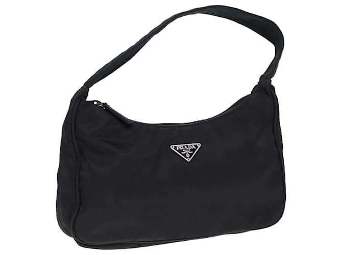 PRADA Bolso de mano de nylon negro Auth ar11967  ref.1441537