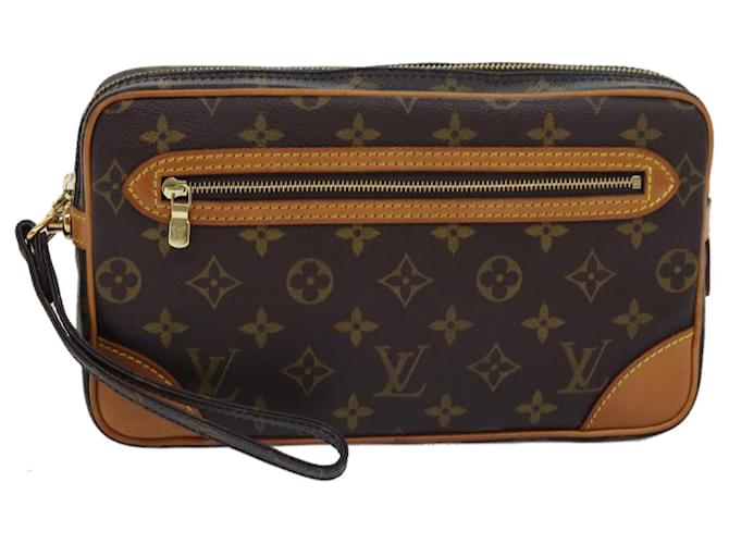 LOUIS VUITTON Monogram Marly Dragonne GM Clutch Bag M51825 LV Auth yk13217 Cloth  ref.1441576