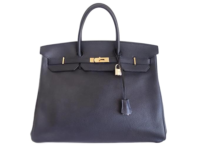 Hermès Hermes Birkin 40 Bag Black Leather  ref.1441606