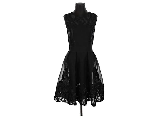 Maje Black dress Polyester  ref.1441636