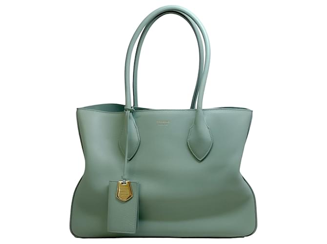 Salvatore Ferragamo Light Sage Leather Tote Green  ref.1441644