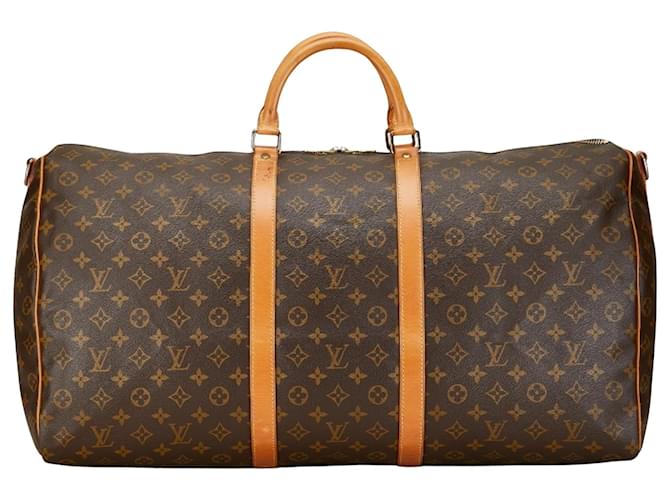 Louis Vuitton Keepall Bandoulière 60 Toile Marron  ref.1441734