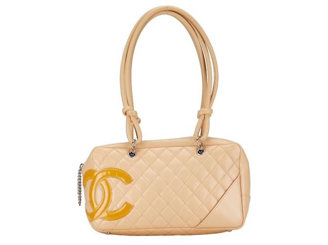 Ligne Cambon de Chanel Cuir Beige  ref.1441753