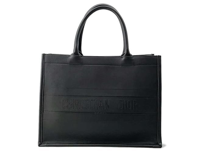 Dior Book Tote Cuir Noir  ref.1441763