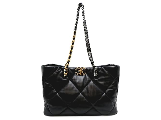 シャルレ＊ドゥヴァンナ＊FE194＊70＊ブラック＊ Chanel Chanel 19 Black Leather ref.1441884 - Joli Closet