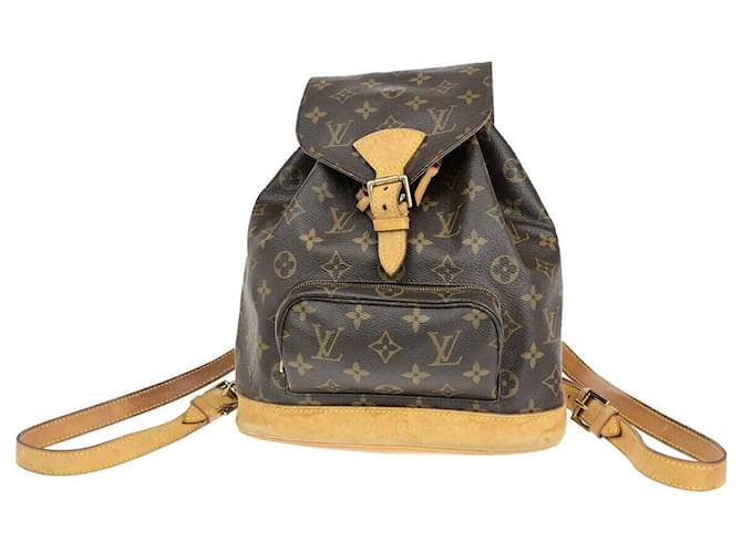 Louis Vuitton Montsouris MM Brown Cloth  ref.1442035