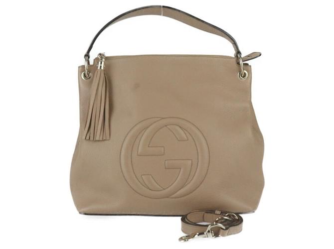 Gucci Soho Beige Leder  ref.1442069