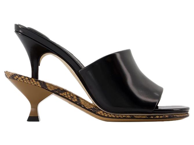 Les Doubles Mules Sandals - Jacquemus - Leather - Black