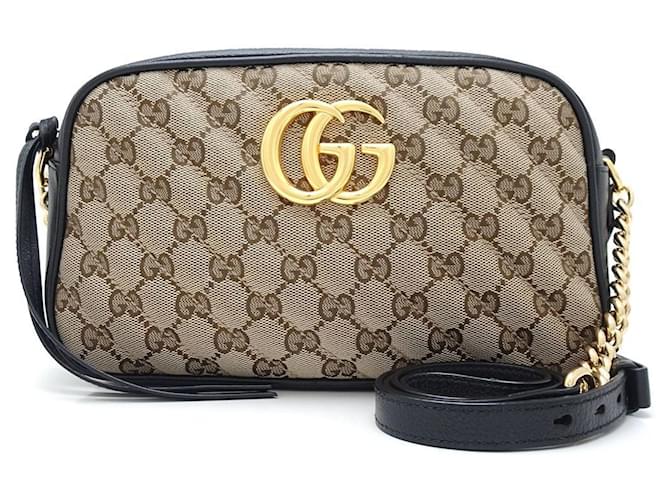 Gucci GG Marmont Braun Leinwand  ref.1442660