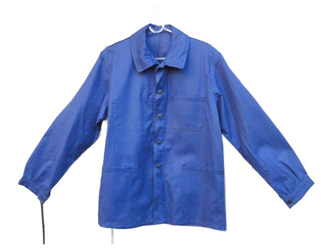 Autre Marque Blue Cotton Work Jacket Size M