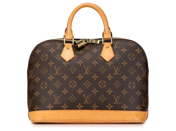 Louis Vuitton Brown Monogram Alma PM Leather Cloth  ref.1442812