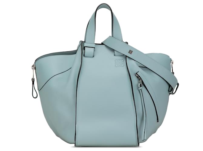 LOEWE Blue Medium Hammock Light blue Leather Pony-style calfskin  ref.1442813