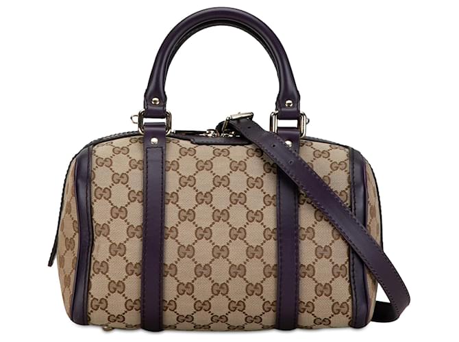 Gucci Brown GG Canvas Joy Satchel Beige Pony-style calfskin Cloth  ref.1442840