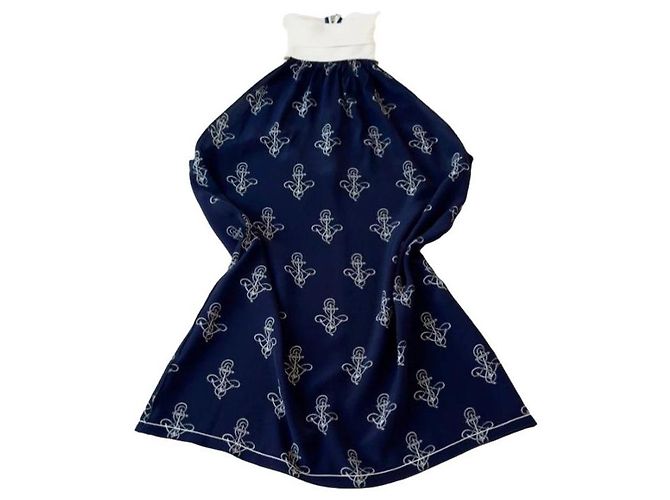 Top de seda Dolce & Gabbana azul oscuro