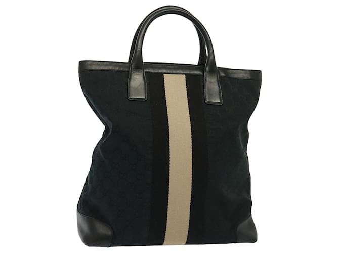 Sac à main en toile GG Gucci blanc et noir 002 1093 Auth yk13186  ref.1442949