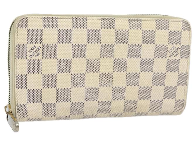 LOUIS VUITTON Cartera Larga Zippy Organizador Damier Azur N60012 LV Auth 77704  ref.1442958