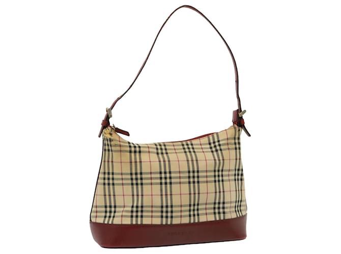 BURBERRY Nova Check Shoulder Bag Canvas Beige Auth 79107 Cloth  ref.1442976