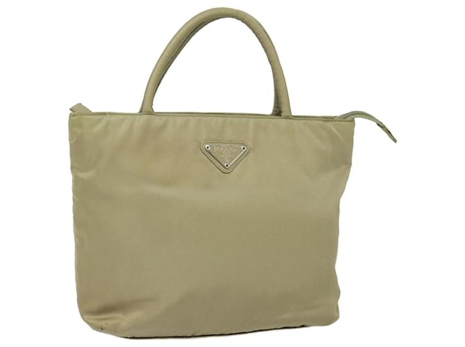 PRADA Sac à main en nylon beige Auth yk13122  ref.1442984