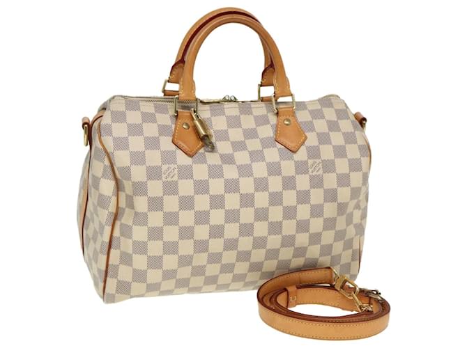 LOUIS VUITTON Damier Azur Speedy Bandouliere 30 Hand Bag 2way N41052 Auth 78898  ref.1442996