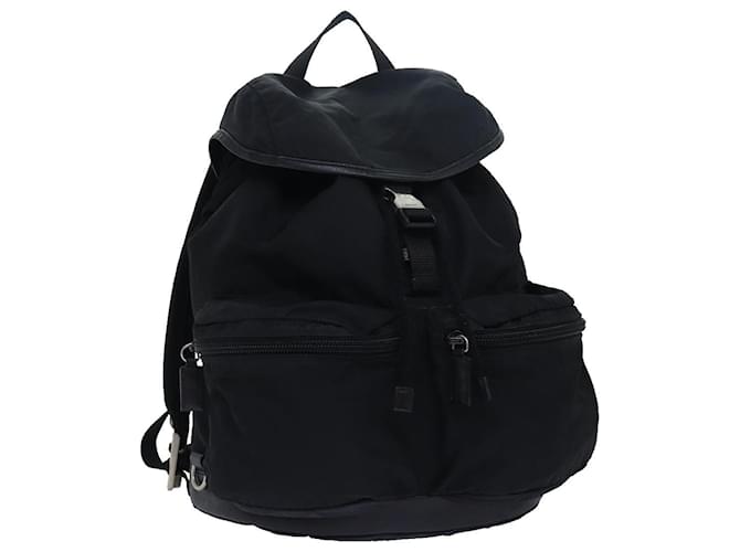 PRADA Backpack Nylon Black Auth ki4596  ref.1443013