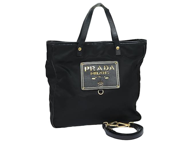 PRADA Tote Bag Nylon 2way Black Auth 79852  ref.1443025