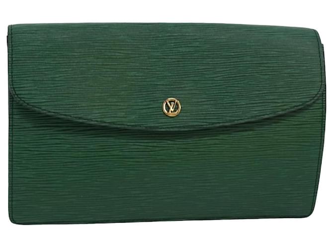 LOUIS VUITTON Epi Montaigne 27 Clutch Bag Green M52654 LV Auth 78110 Leather  ref.1443026