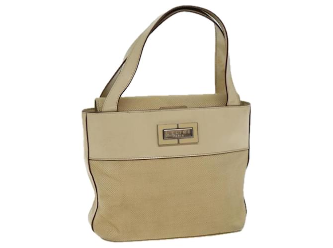 Céline Sac à main CELINE en toile beige Auth 77718  ref.1443041