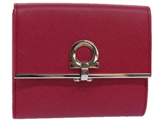 Gancini Geldbörse aus Leder Salvatore Ferragamo rosa Auth bs15418 Pink  ref.1443054