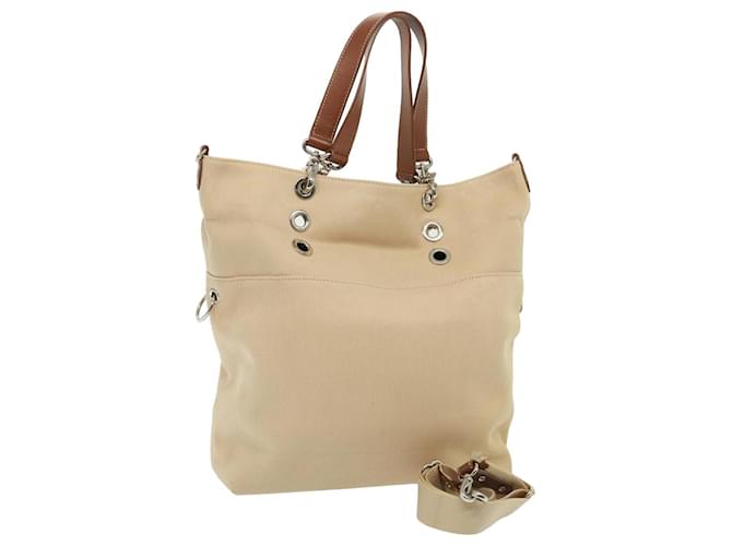 BURBERRY Nova Check Blue Label Tote Bag Canvas 2way Beige Auth yk13273 Cloth  ref.1443113