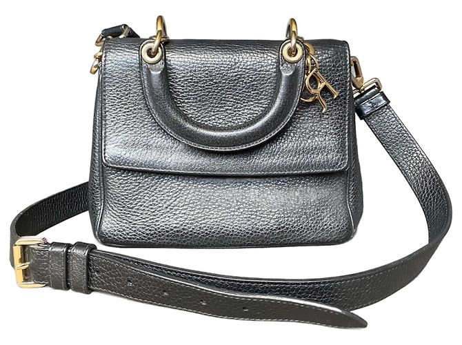 Dior Be Dior Mini Bolsa de couro preta Preto
