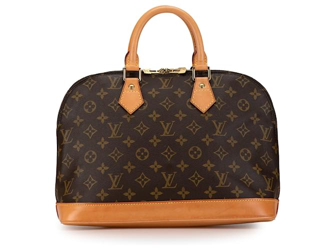 Bolso de mano Alma PM Monograma Louis Vuitton marrón Castaño Cuero  ref.1443182