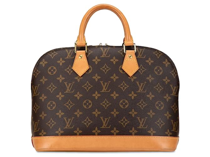 Brown Louis Vuitton Monogram Alma PM Handbag Leather  ref.1443205