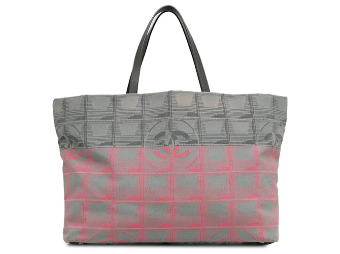 Tote der neuen Reisekollektion von Chanel in Pink Leinwand  ref.1443246