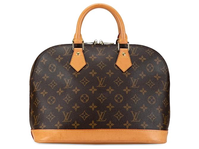 Brown Louis Vuitton Monogram Alma PM Handbag Leather  ref.1443291