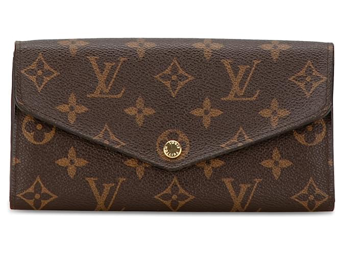 Carteira Sarah Monograma Louis Vuitton marrom Lona  ref.1443296