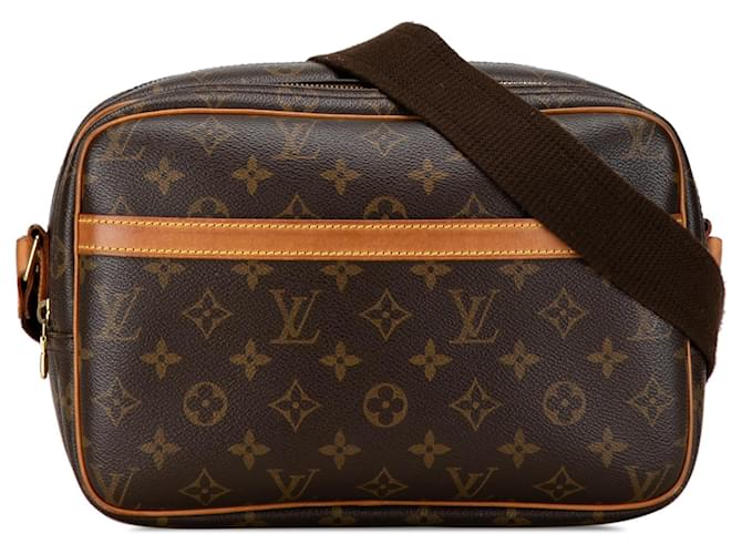 Brown Louis Vuitton Monogram Reporter PM Crossbody Bag Leather  ref.1443297