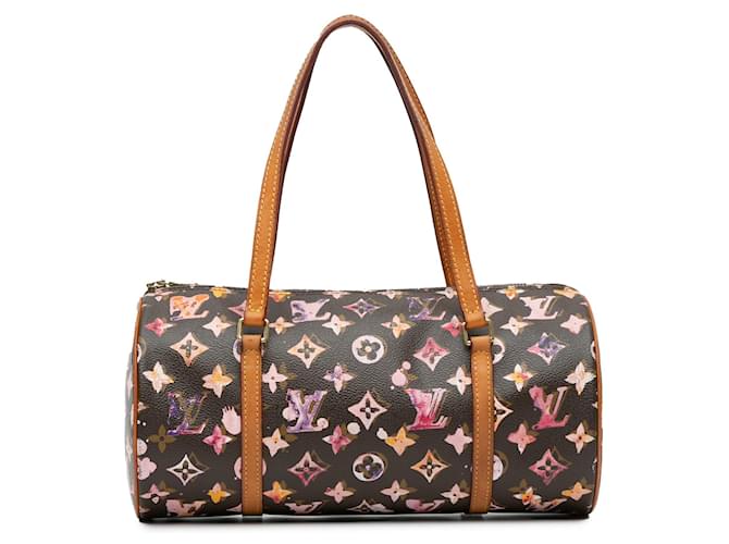 Sac à main Papillon 30 Monogram Aquarelle de Louis Vuitton Richard Prince en marron Cuir  ref.1443319