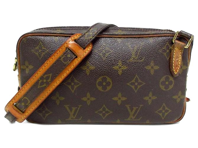 Sac bandoulière croisé Pochette Marly Monogram Louis Vuitton marron Cuir  ref.1443333