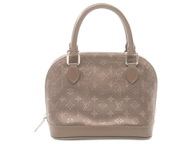 Beige Louis Vuitton Monogram Satin Mini Alma Handbag Leather  ref.1443339