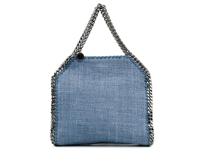 Stella Mc Cartney Blue Stella McCartney Raffia Falabella Satchel Wicker  ref.1443360