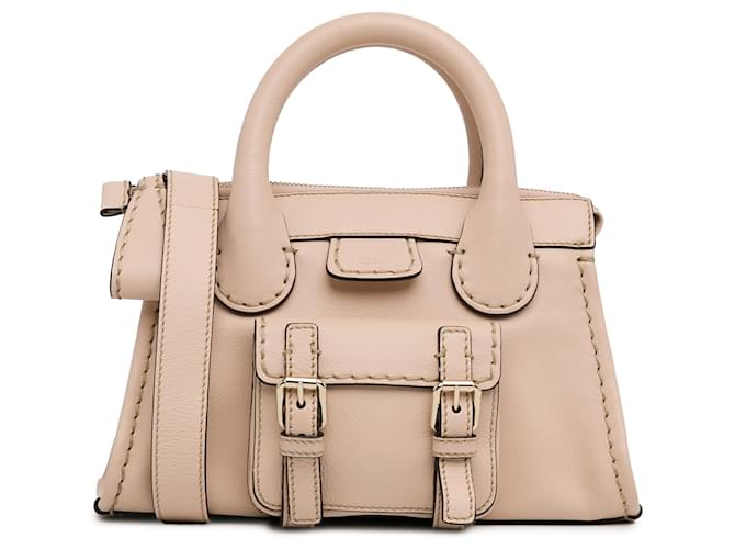 Beige Chloé Mini Edith Day Satchel Leather  ref.1443406