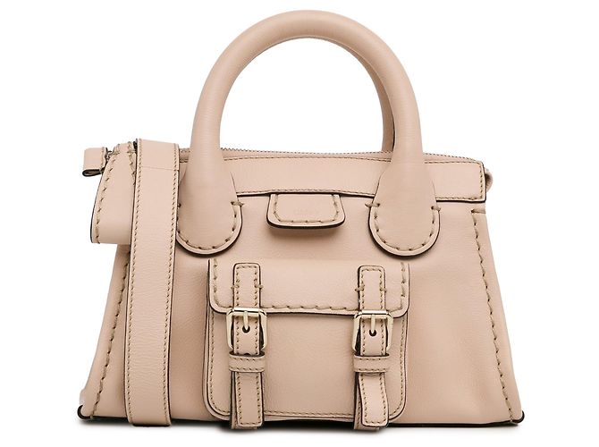 Borsa Mini Edith Day Chloé beige Pelle