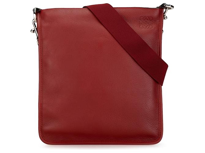 Rote LOEWE Anagramm Leder Umhängetasche  ref.1443530