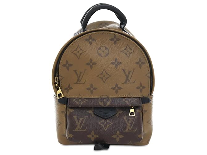 Brown Louis Vuitton Monogram Reverse Mini Palm Springs Backpack Leather  ref.1443555