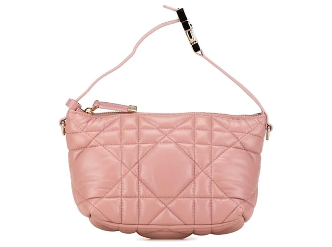 Pochette Nomade DiorTravel Macrocannage en Cuir de Veau Rose  ref.1443556