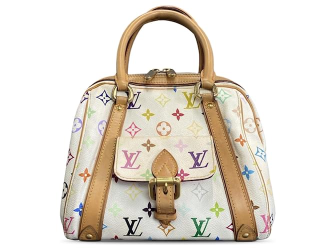 Bolsa de mão Priscilla Monogram Multicolore Louis Vuitton branca Branco Couro  ref.1443582