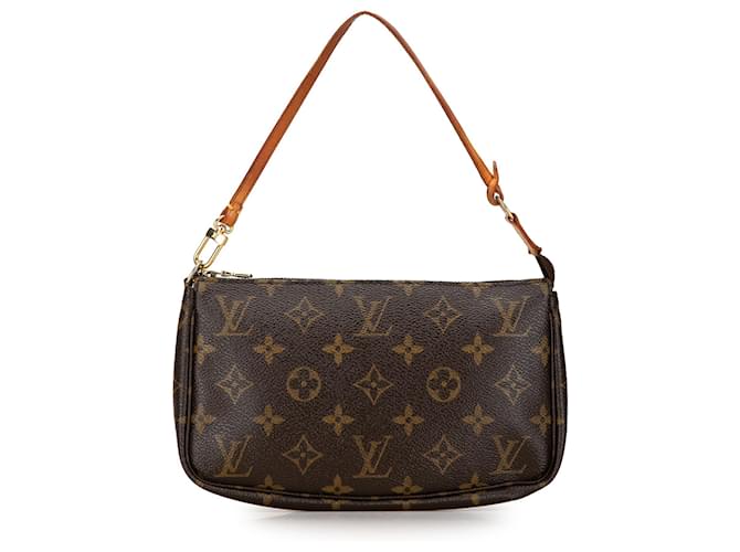 Bolso de hombro Pochette Accessoires Monogram Louis Vuitton marrón Castaño Cuero  ref.1443633