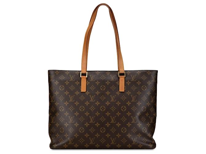 Bolsa Tote Luco Monograma Louis Vuitton Marrom Couro  ref.1443683