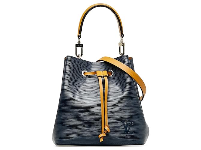 Bolsa bucket BB Neonoe Epi azul Louis Vuitton Couro  ref.1443689